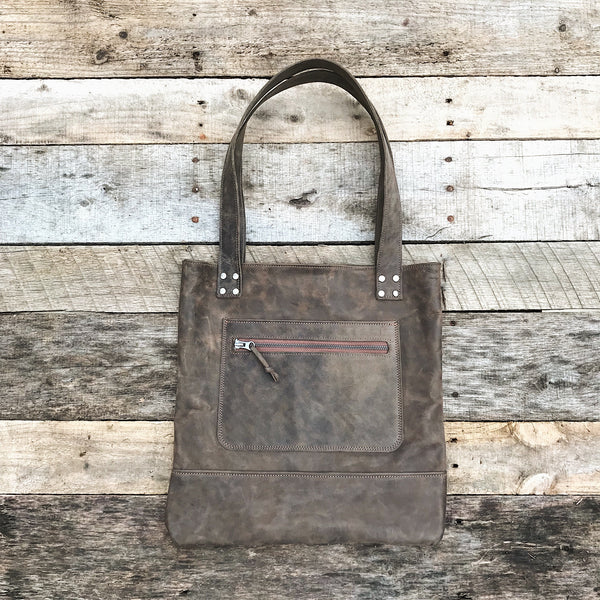 Leather Bag - Vintage Grey