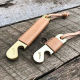 Leather Wrapped Bottle Opener - Brass