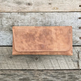 Leather Clutch - Vintage Spice