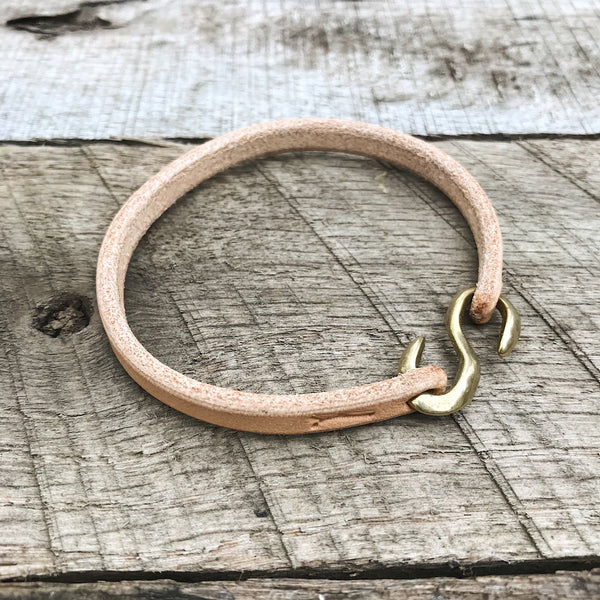 Leather "S" Hook Bracelet