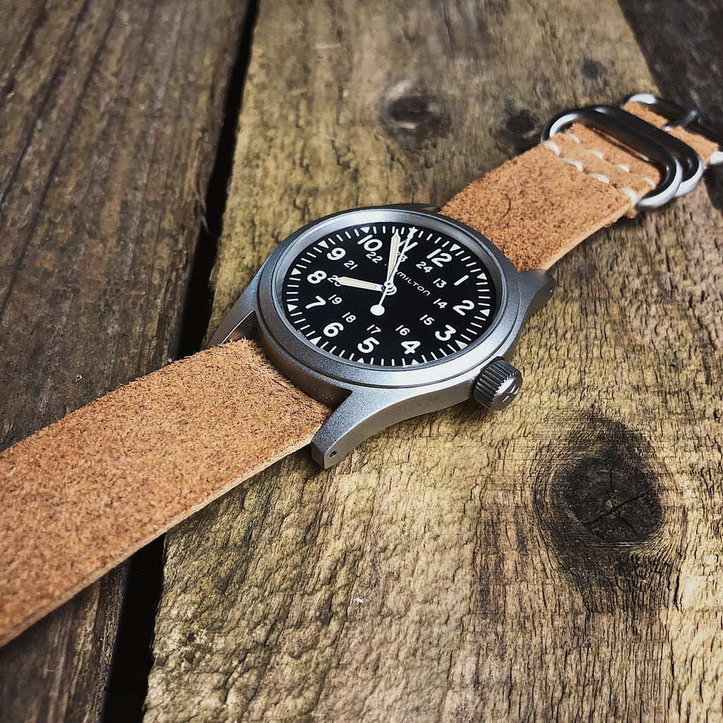 Tan Suede 3 Ring Watch Strap