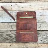 Leather Clutch - Vintage Brown