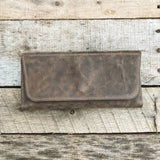 Leather Clutch - Vintage Grey