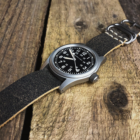 Vintage Grey 3 Ring Watch Strap