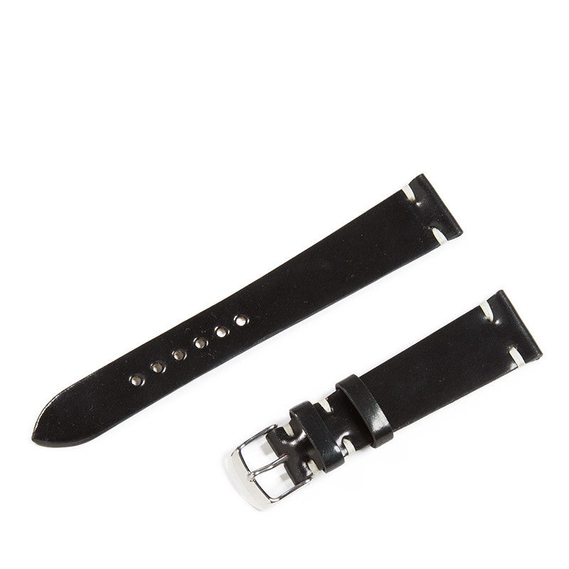 Black Shell Cordovan 2 Pc. Watch Strap